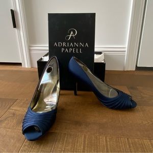 Adrianna Papell Navy Blue Heels. Size 8.5